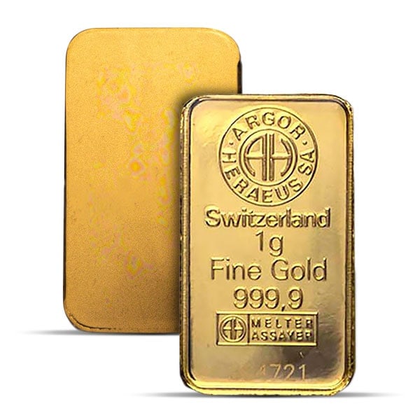 Great Investment! Argor-Heraeus - Gold Bar 1 Gram .999 Pure IRA Approved: The Argor-Heraeus 1 Gram Gold Bar is a premier choice for investors and collectors seeking .9999 pure gold in a compact and secure format.Produced by Argor-Heraeus, a globally recognized Swiss refiner