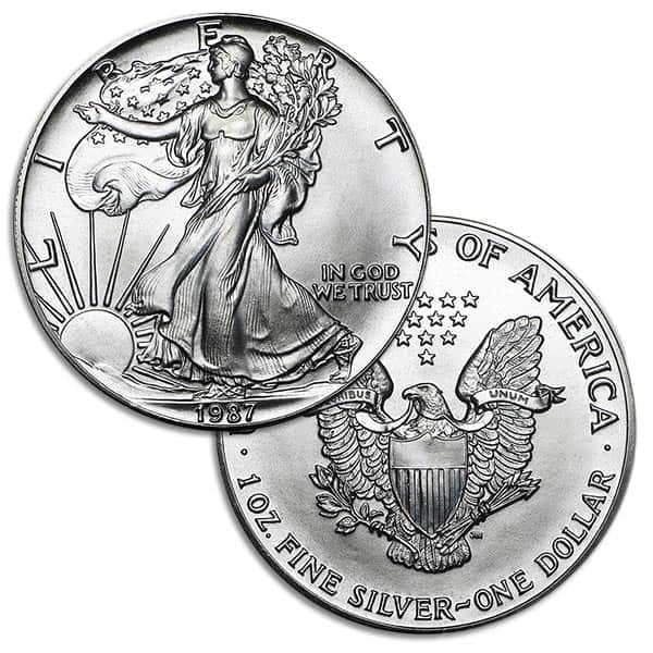 Great Investment! 1987 Silver American Eagle - 1 Troy Ounce, .999 Pure IRA Approved: The 1987 American Silver Eagle, showcasing the original design, stands as a foundational piece in the revered collection. Launched by the United States Mint in 1986, this series quickly became a corne