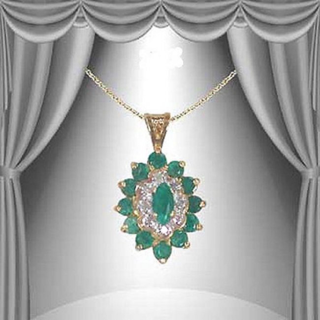3.92 CT Green Agate & Diamond Fine Necklace $1170: Master jewelers designed your Necklace with: 1 piece of GENUINE 5X3mm marquise Green Agate quality AAA no treatment. 12 pieces of GENUINE 2X3mm oval Green Agate quality AAA no treatment. 8 pieces of G