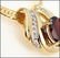 Genuine 7 CT Garnet Diamond Pendant - 2