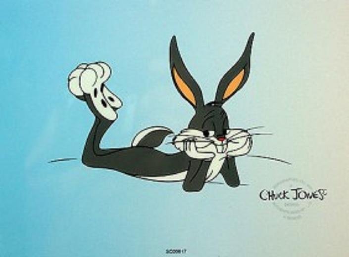 Animation Sericel - Bugs Bunny: 10" x 12" Animation Sericel based on the cartoon series, comes with certificate of authenticity