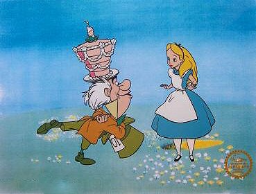 DISNEY ALICE IN WONDERLAND Sericel Cel: Top Quality Serigraph for your Art Collecting pleasure,Walt Disney Official Emblem Authenticity seal is stamped at the bottom corner. Size 11"x14"