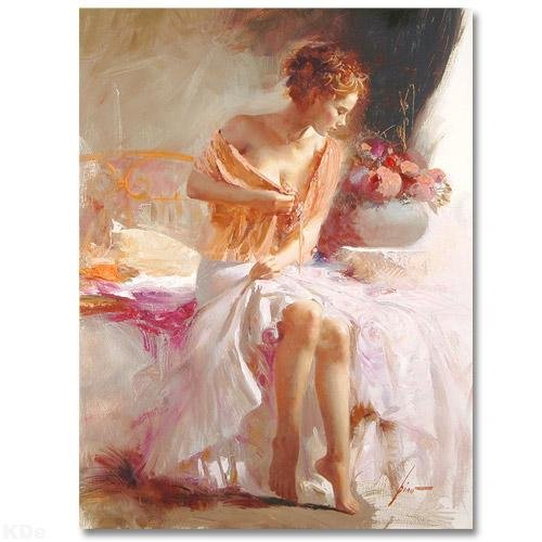 Pino "SPRING FLOWER" Ltd Ed. Giclee on Canvas: This is a gorgeous limited edition original hand signed giclee on canvas by Pino Daeni. Hand Signed and numbered by the artist from an edition size of 500. Comes with a certificate of authenticity. Ma