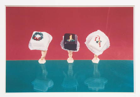 Laurie Simmons (b. 1949)  "Holiday Petits-Fours, 1991" Hand Signed, C-Print Photograph: <!DOCTYPE html> LAURIE SIMMONS (B. 1949) Holiday Petits-Fours, 1991 C-Print Photograph Hand signed en verso Image: 6 1/4 x 9 3/8 in Fra
