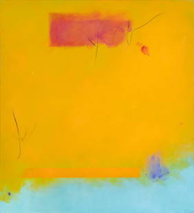 Doris Wyman (1932-2022)  "Lucian", 2001 - Abstract Oil Painting - 66" x 60" - Rothko Inspired: <!DOCTYPE html> DORIS WYMAN (1932-2022) Lucian, 2001 Oil on Canvas, Charcoal Image: 66 x 60 x 2 in Hand signed and dated on the back frame to