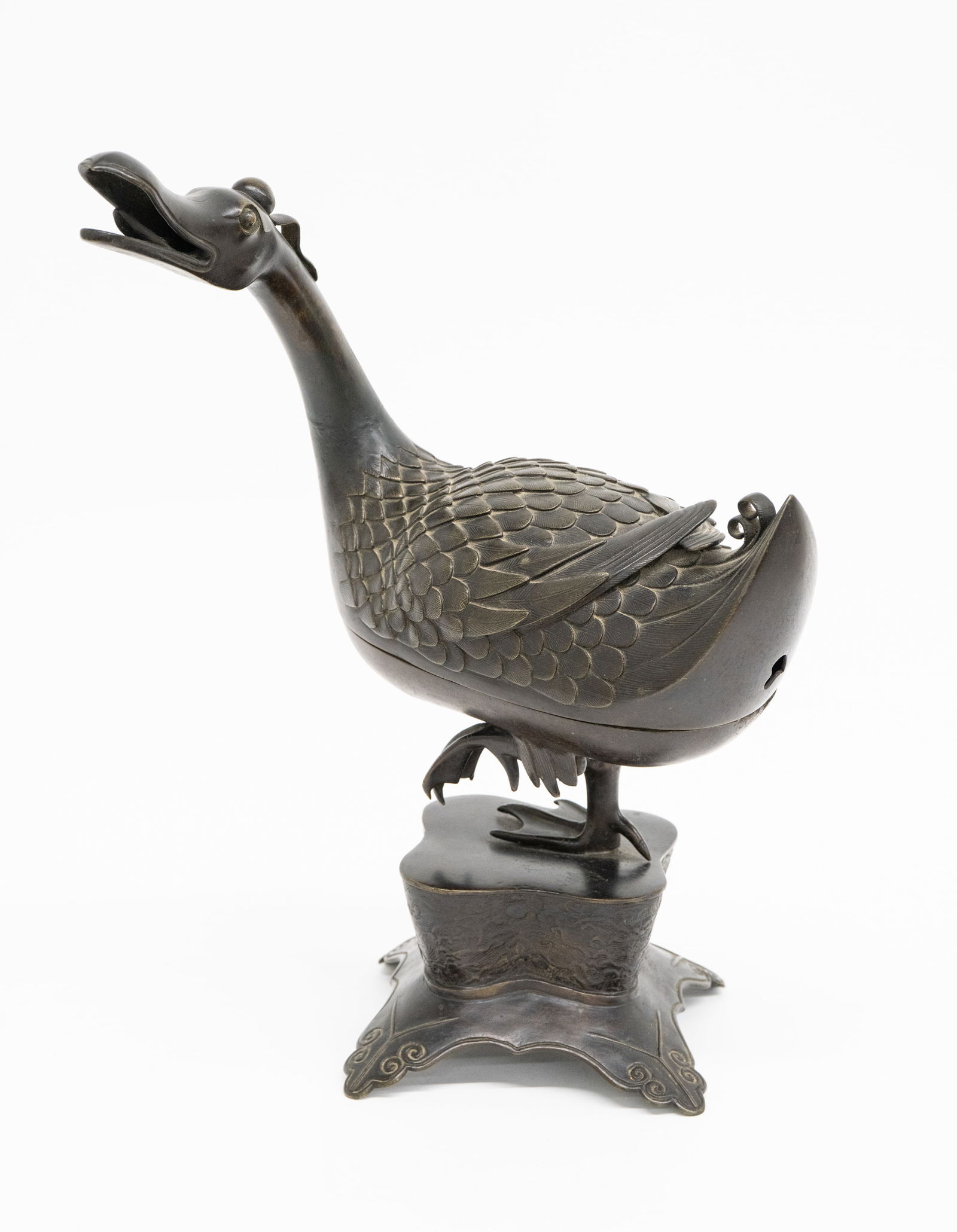 Chinese Bronze Duck Censer and Cover Incense Burner (1 of 20)