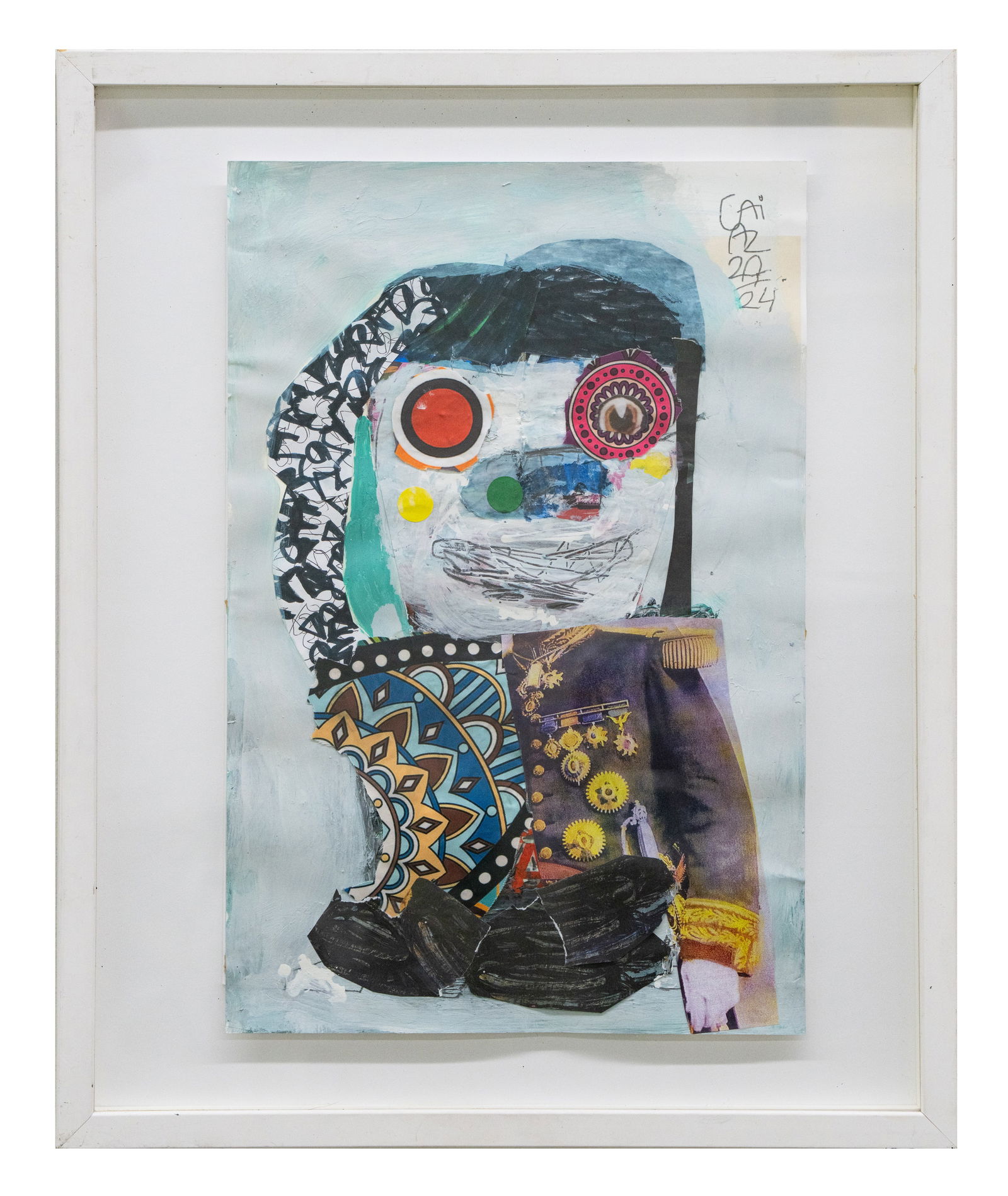 Alejandro Caiazza B.1972 "Squalidus Feeling" 2024 - Mixed Media on Cardboard-Karel Appel Influenced:  ALEJANDRO CAIAZZA (ARGENTINE B.1972) Squalidus Feeling, 2024 - Mixed Media on Cardboard Karel Appel 1921-2006, Corneille (Guillaume Cornelis van Be