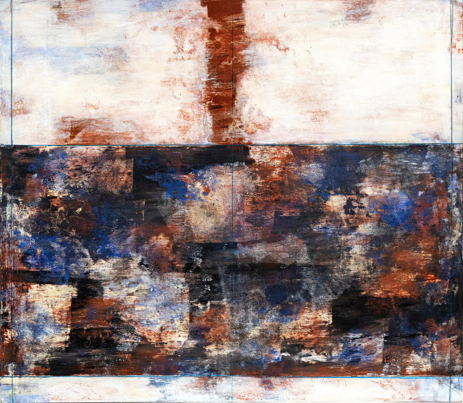 José González Veites (b. 1957) "Viento En Nochistalm", 2001 - Acrylic on Canvas - Abstract:  JOSÉ GONZÁLEZ VEITES (B.1957) Viento En Nochistalm, 1999 Acrylic on Canvas Hand signed on the back of the painting. Size: 51 1/5