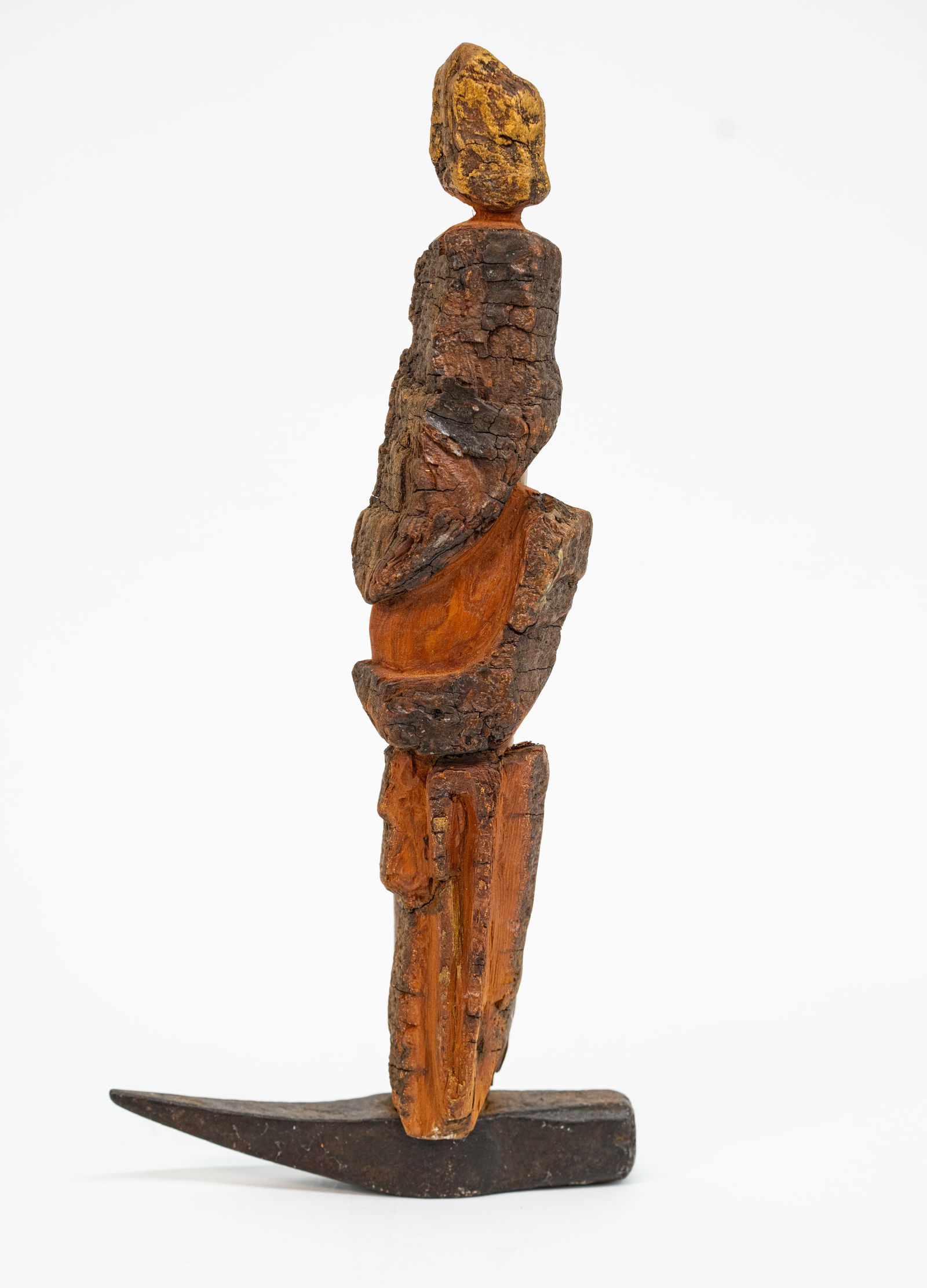 Daniel Mack (b.1947) - American Folk Art - Hand Carved Wood Sculpture Mounted to Anitque Hammer (1 of 16)