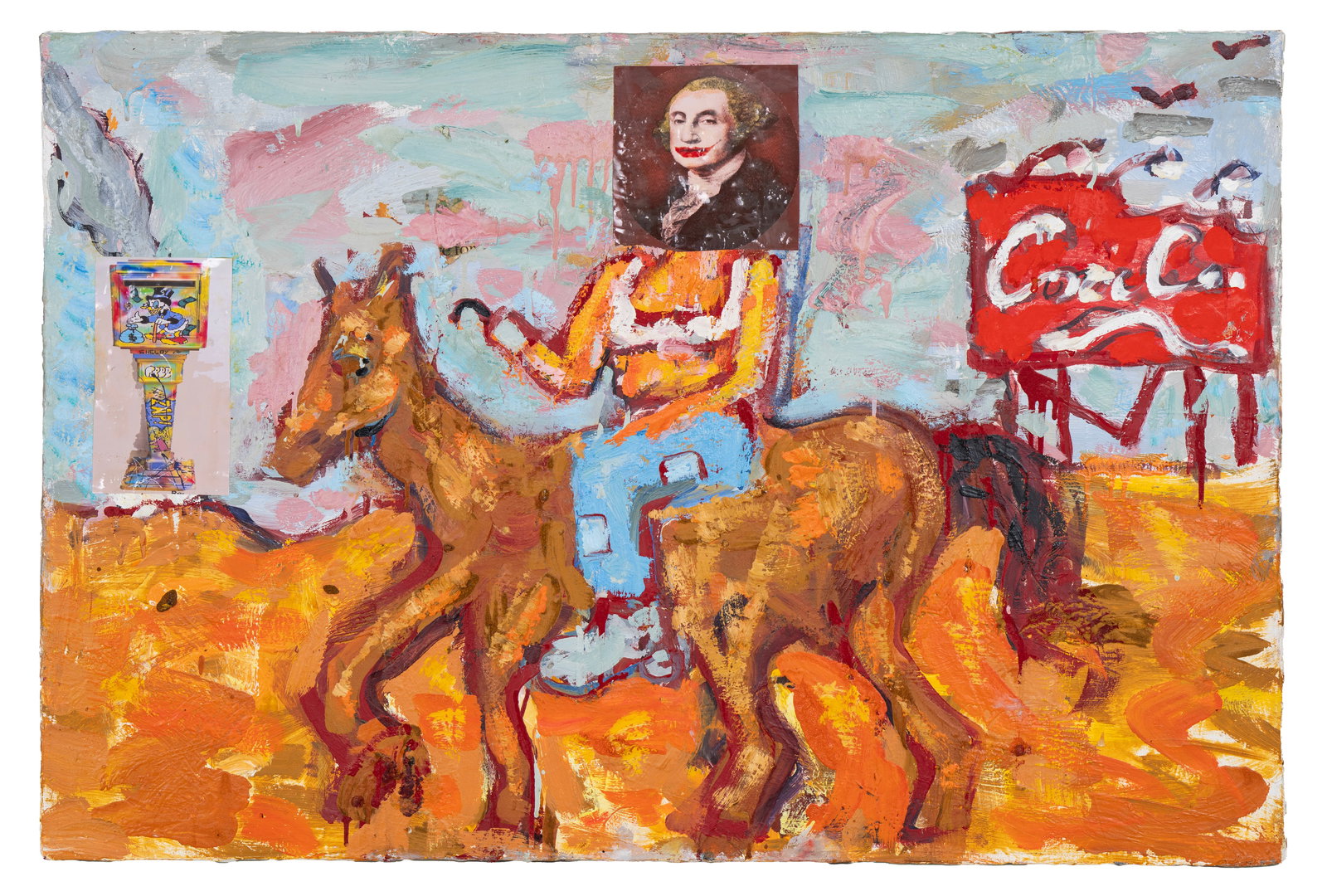 UNKNOWN ARTIST - Last Rite, 2014 - Mixed Media:  UNKNOWN ARTIST Last Rite, 2014 Oil on Canvas Image: 24h | 36w | x 1.5d in Hand signed “illegible” title