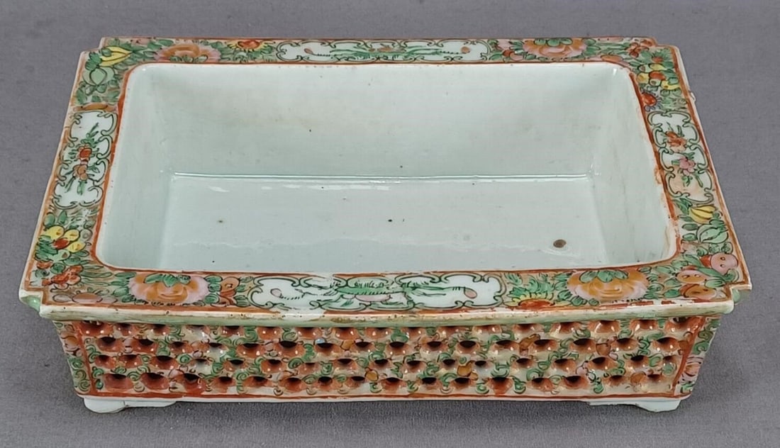 19th Century Chinese Rose Medallion Bonsai Planter (1 of 16)