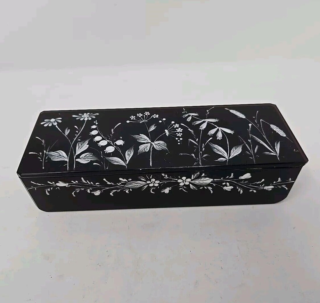 Antique Bohemian Amethyst Glass Box Casket (1 of 20)