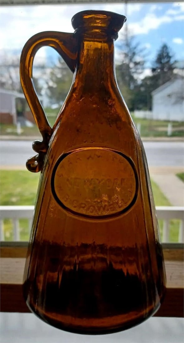 Star Whiskey WB Crowell NY Amber Pontiled Bottle (1 of 12)