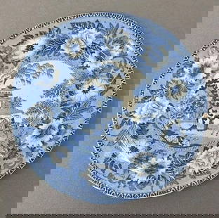 Rogers Zebra Transferware Plate Early 1800s 8 1/2": John Rogers & Son earthenware plate, pattern is Zebra # 276. Measures approximately 8 1/2 inch diameter. Has an old chip on edge as well as crazing on both top and bottom. We can offer packaging