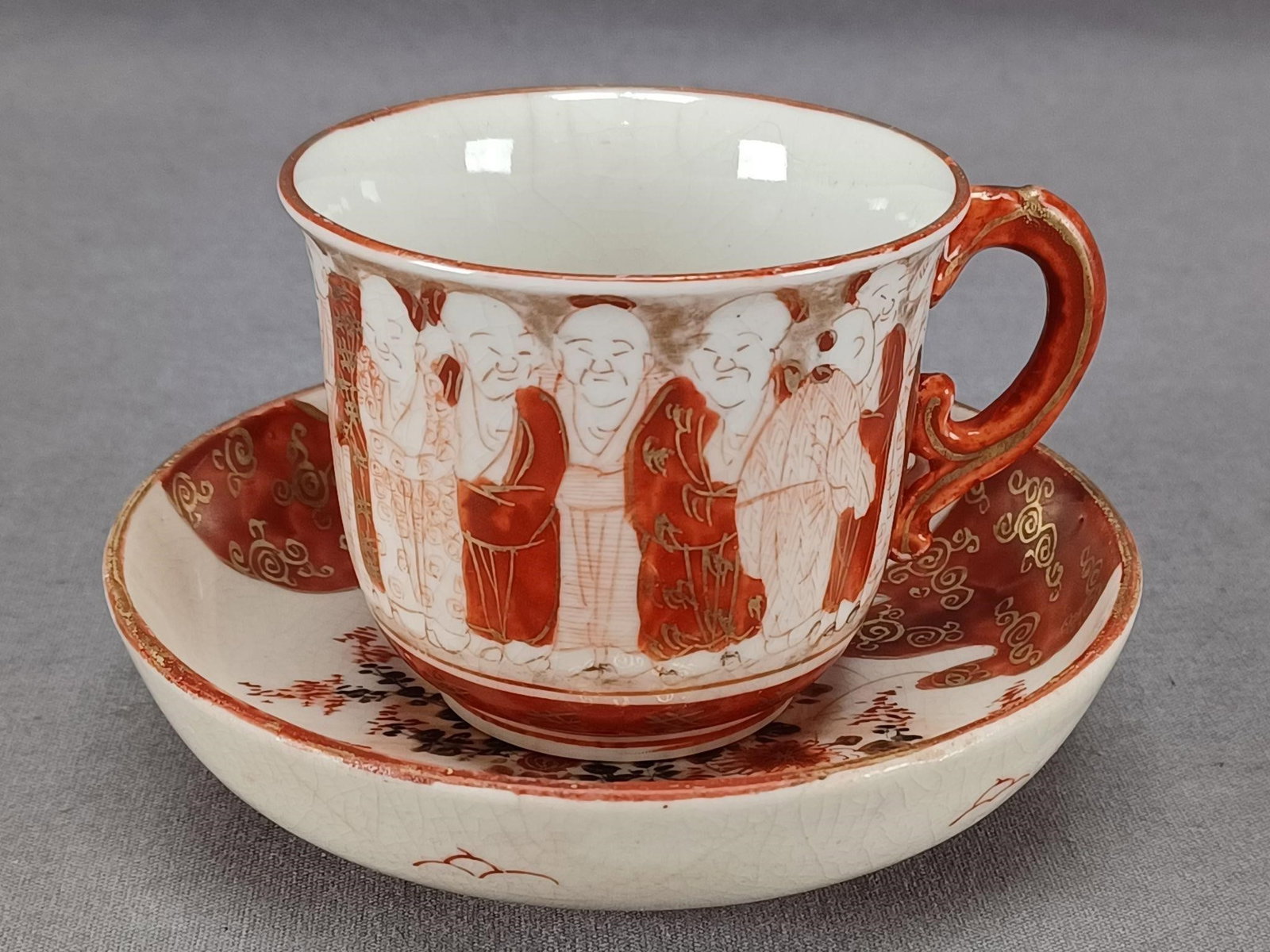 Japanese Kutani Thousand Scholars Cup & Saucer (1 of 15)