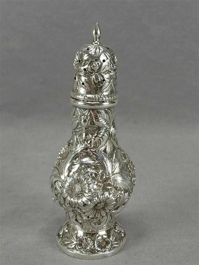 S Kirk Repousse Sterling Silver Salt Shaker (1 of 13)