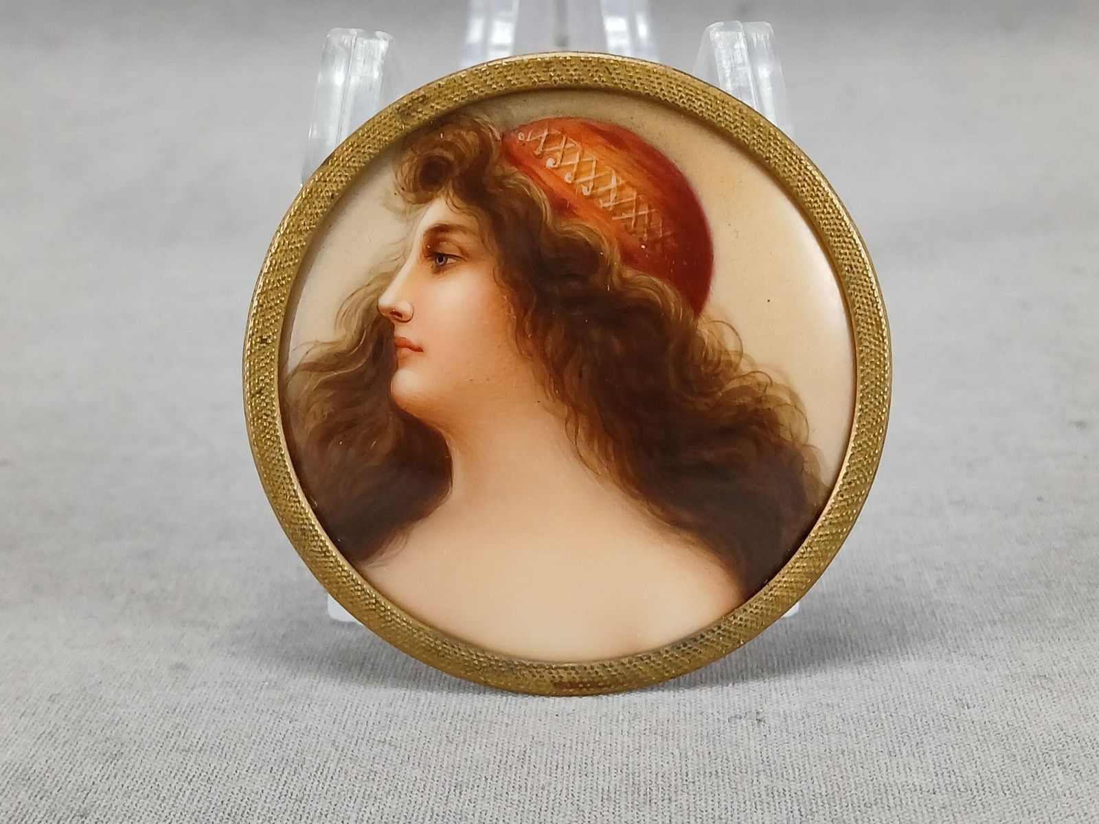 Hand Painted Una Gitana Portrait Porcelain Plaque (1 of 9)