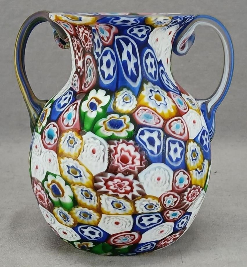Fratelli Toso Murano Millefiori 5 1/4" Glass Vase (1 of 9)