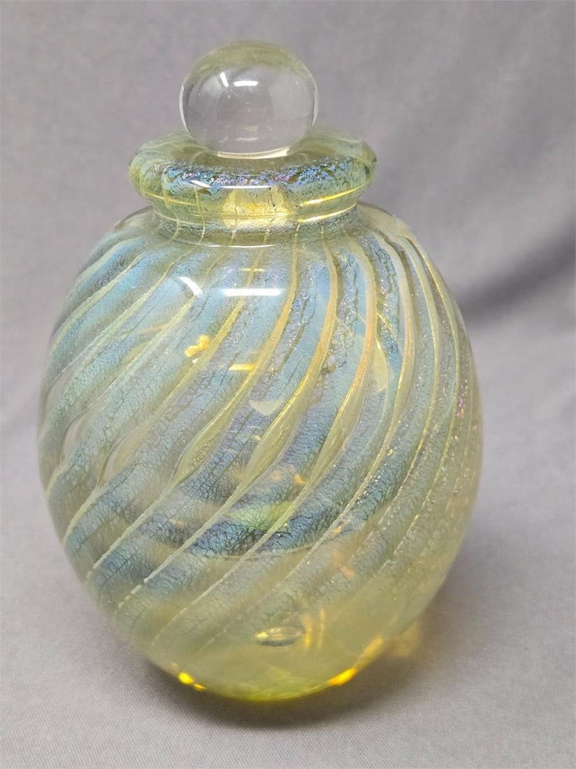 Robert Eickholt Hand Blown Perfume Bottle 1984 - 3