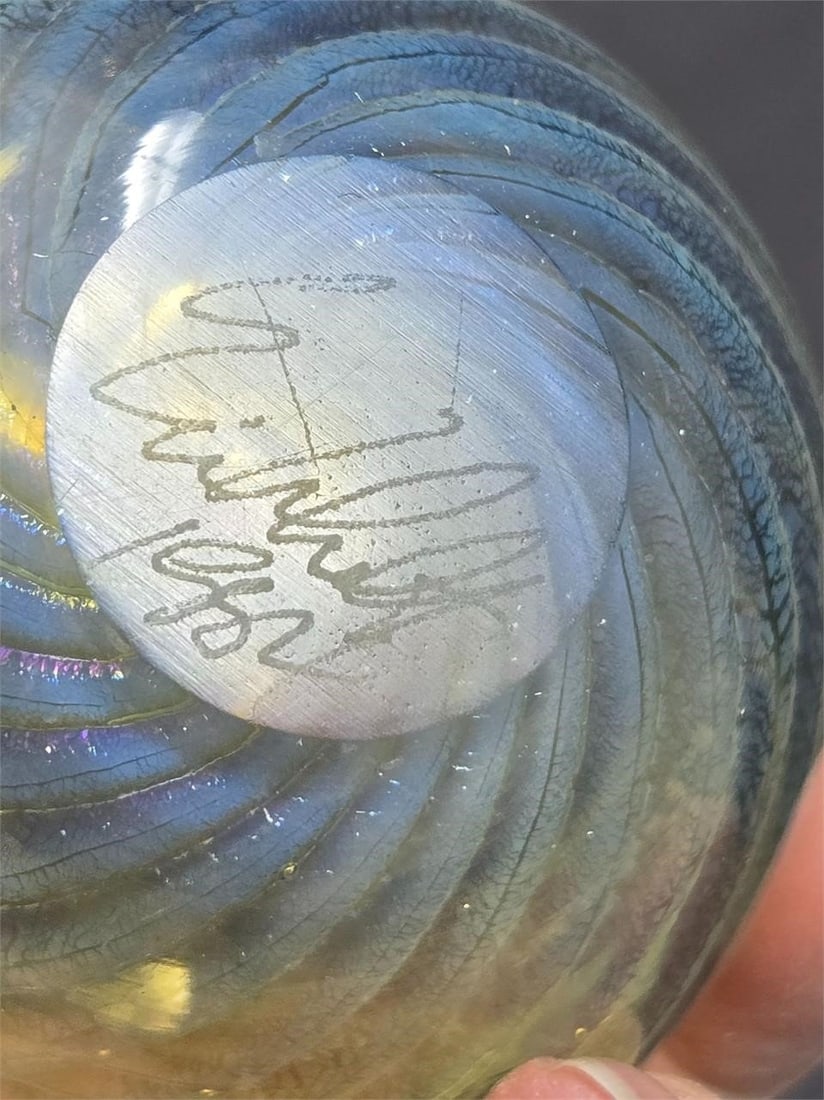 Robert Eickholt Hand Blown Perfume Bottle 1984 - 8