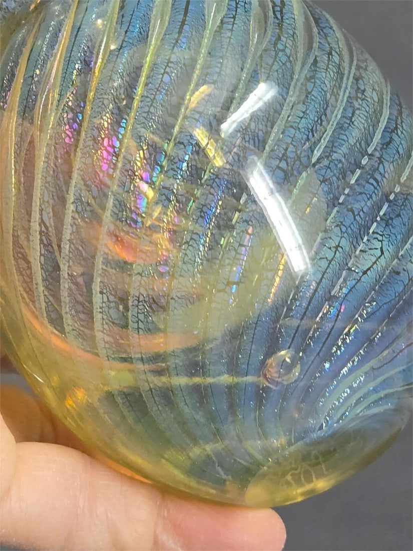 Robert Eickholt Hand Blown Perfume Bottle 1984 - 9