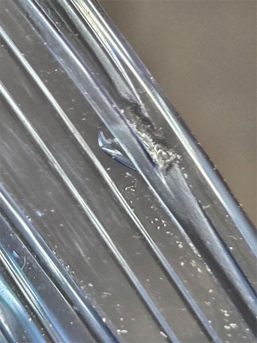 Steuben Goblet French Blue Applied Threads - 13