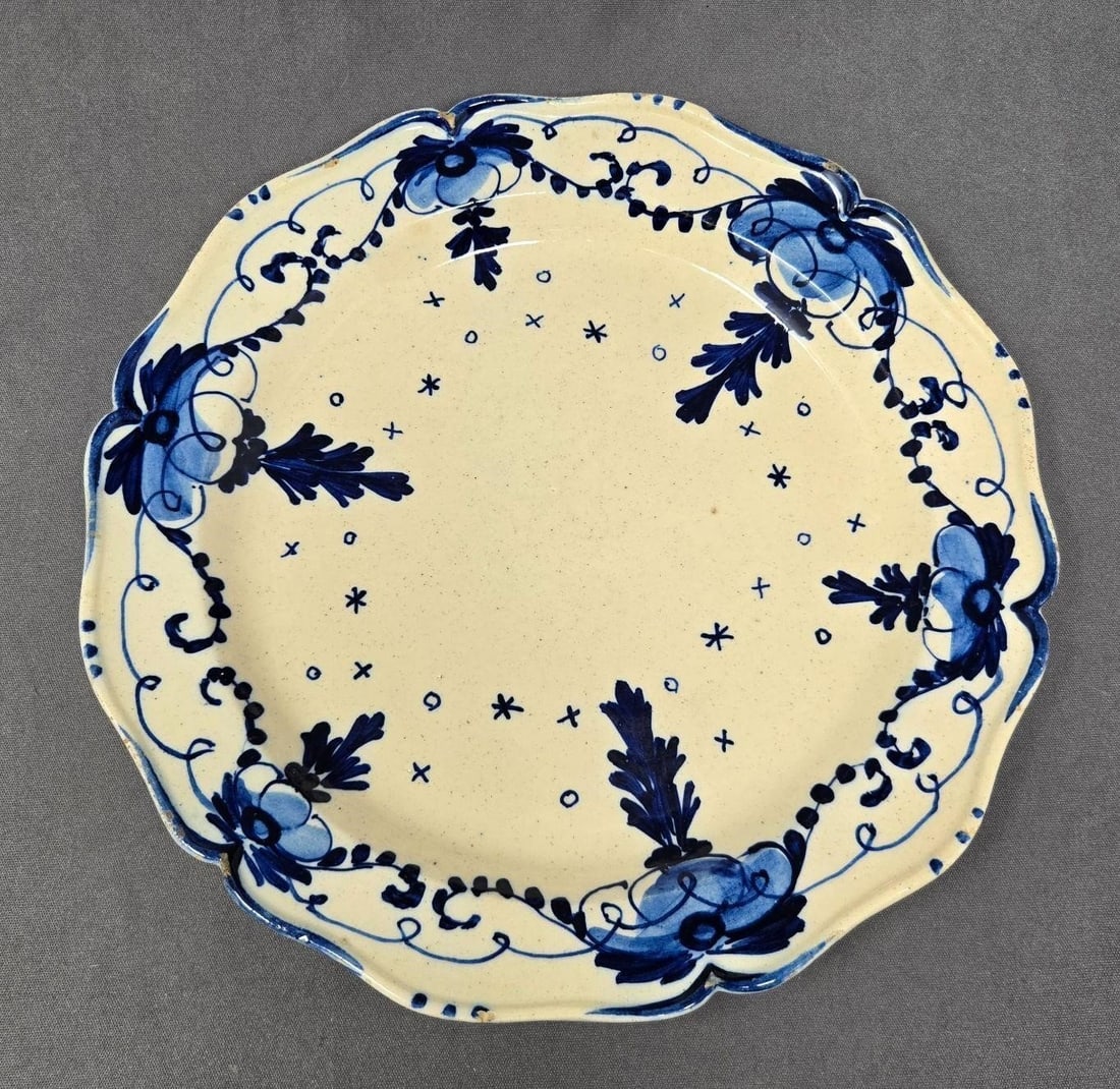 European Faience Delftware Plate 9" (1 of 9)