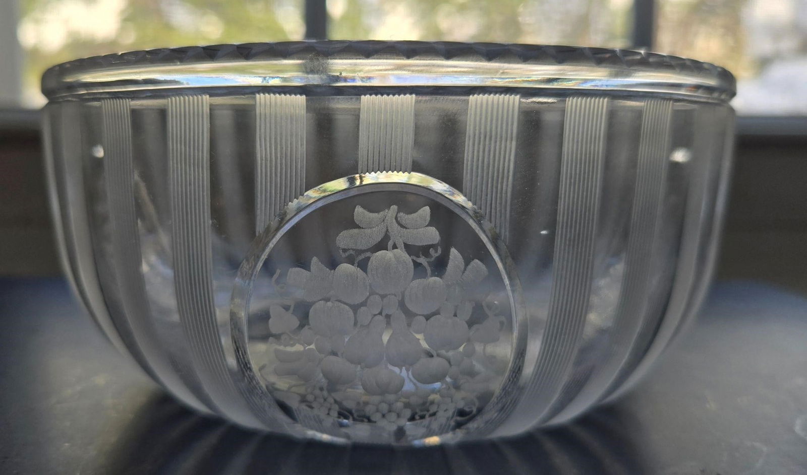 Hawkes Millicent Pattern Bowl Engraved Panels (1 of 11)