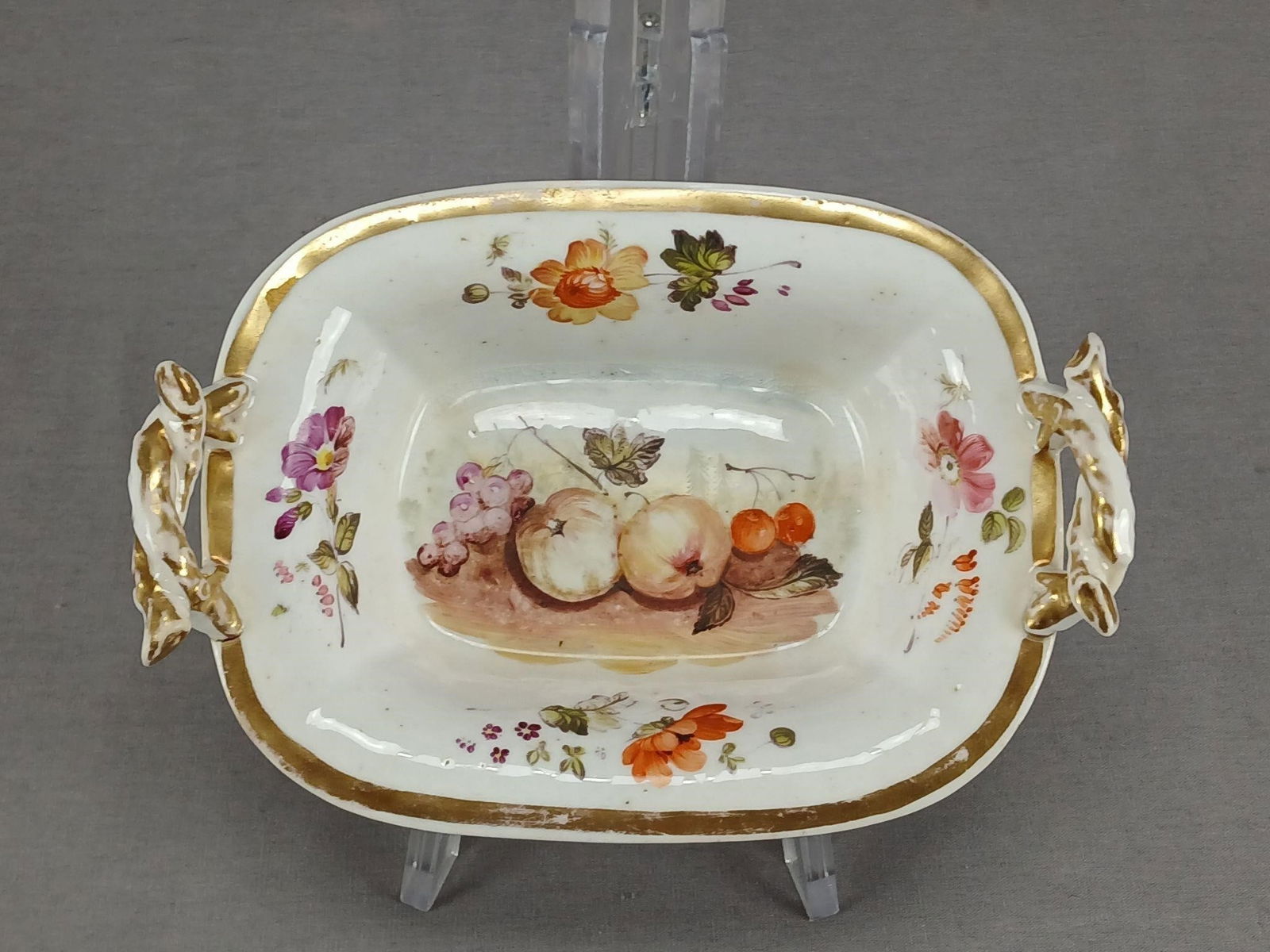 Antique British Hand Painted Flowers Fruit Basket (1 of 13)