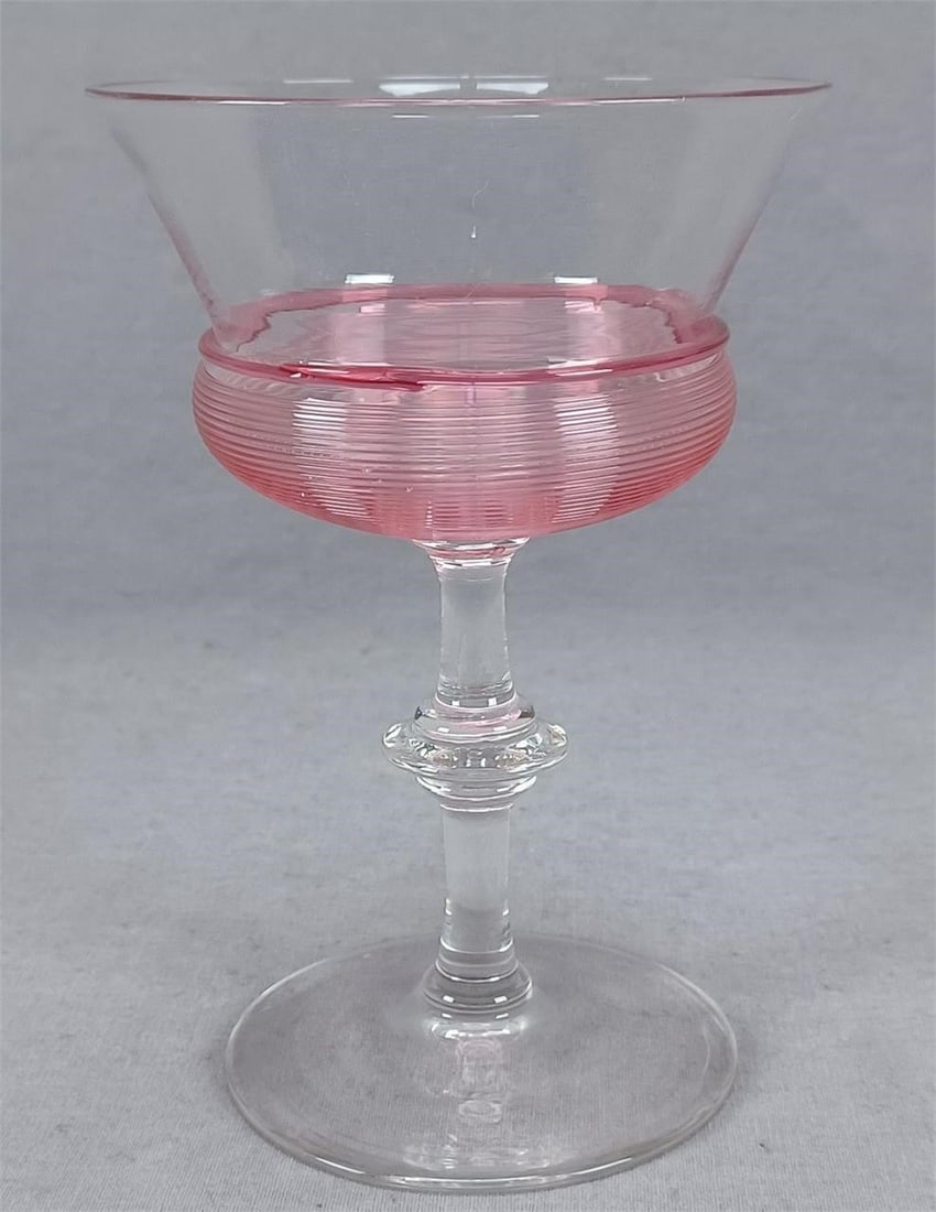 Steuben Gold Ruby Reeding Champagne Glass (1 of 11)