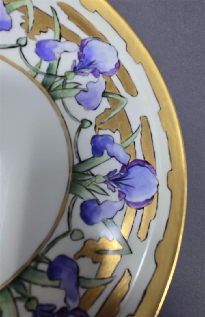 Iris serving Dish 9" Art Nouveau - 2