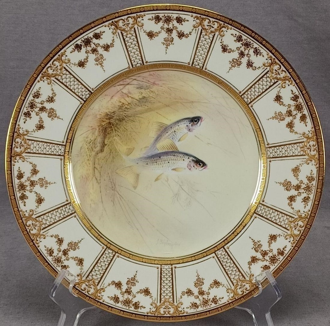 Royal Doulton HP Signed Birbeck Sen Chub Plate (1 of 12)