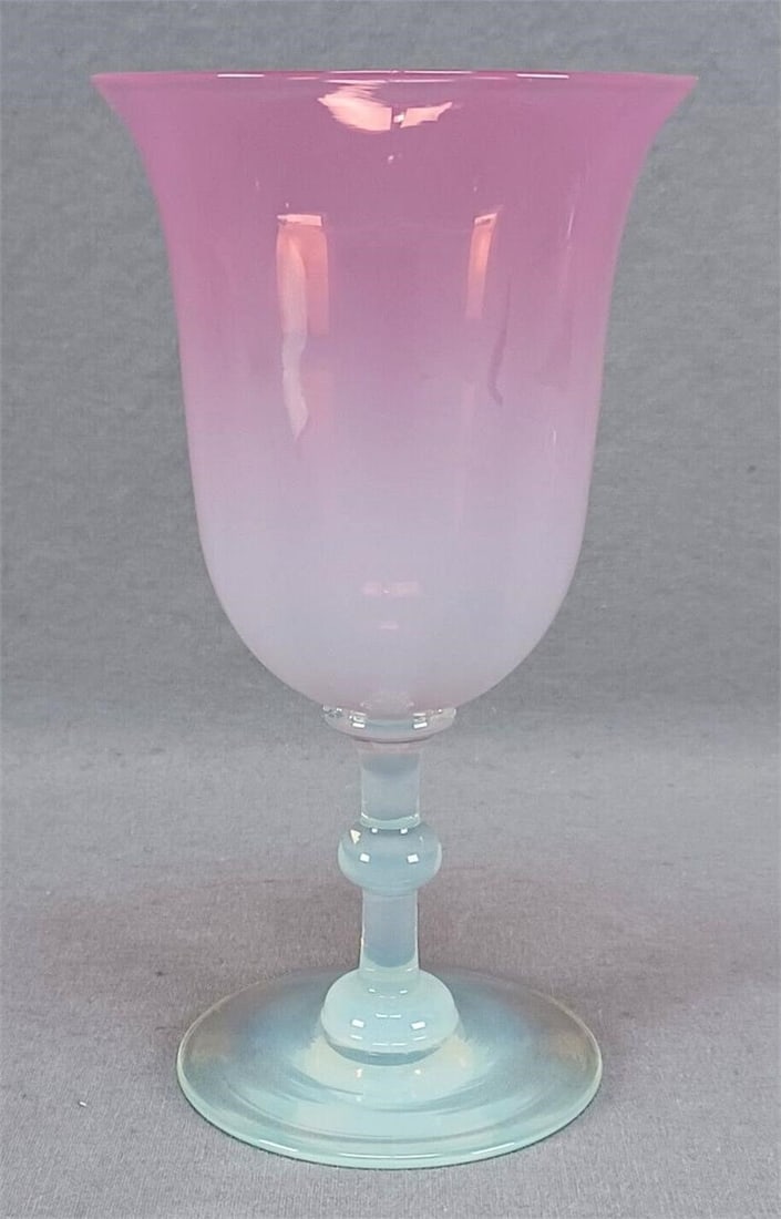 Dorflinger Rose Opal Glass Water Goblet B (1 of 12)