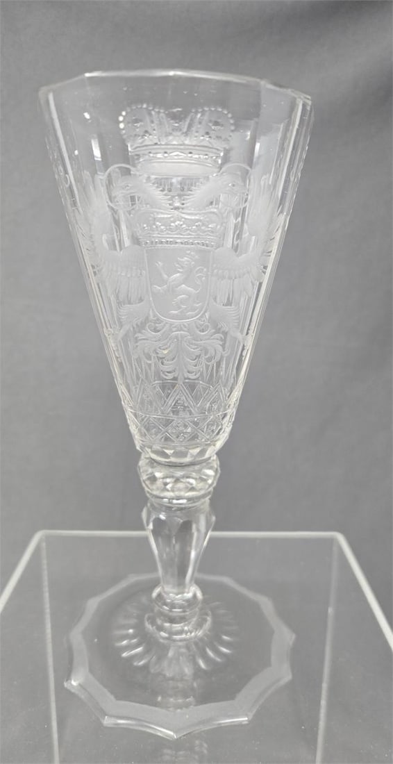 Carolus VI Holy Roman Emperor Wine Glass C. 1700s (1 of 20)
