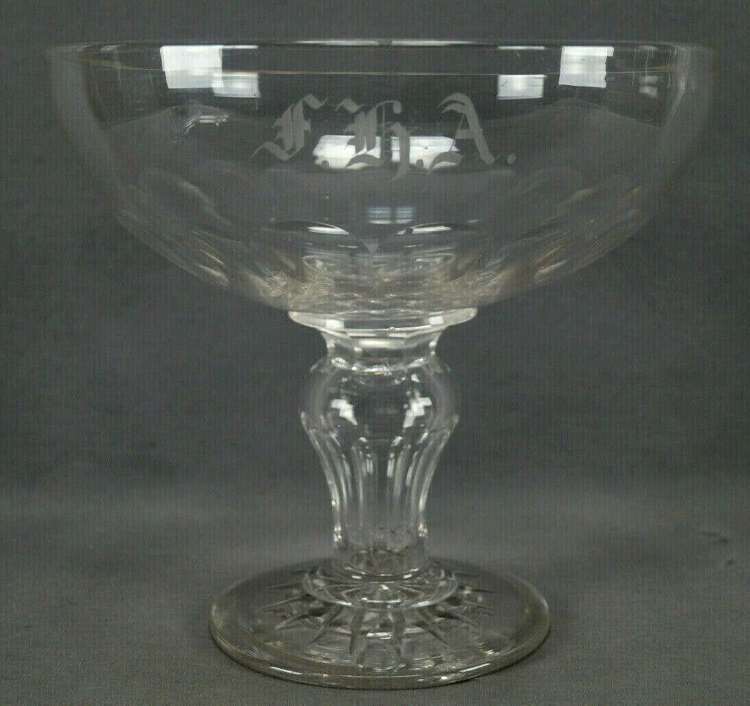 Pittsburgh Cut Flint Glass Compote C. 1860s (1 of 9)