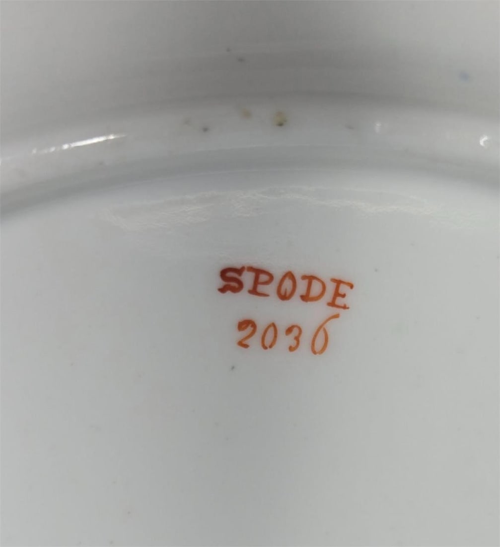 Spode Embossed Flowers Hexagonal Plate C. 1820s - 5