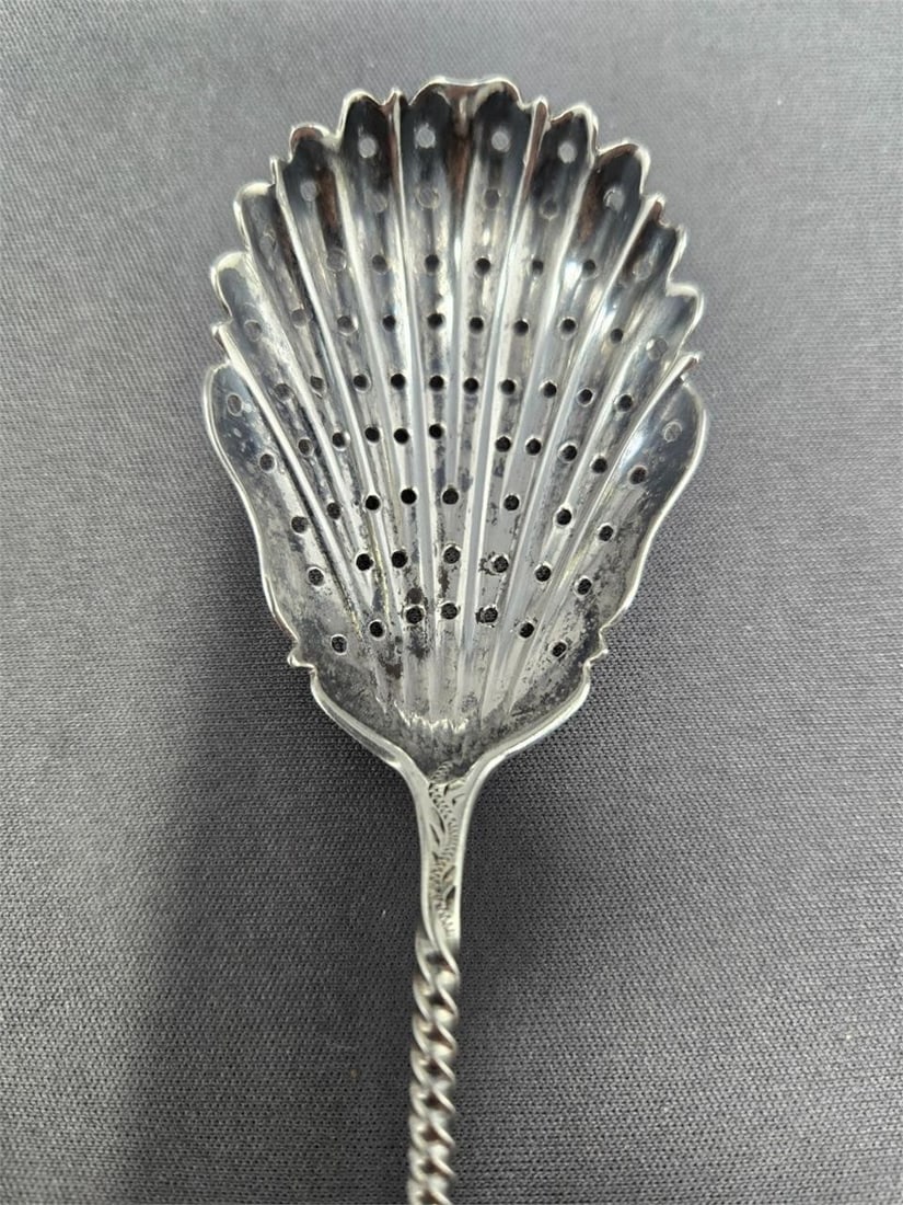 Bright Cut Silver Olive Fork / Spoon - 3