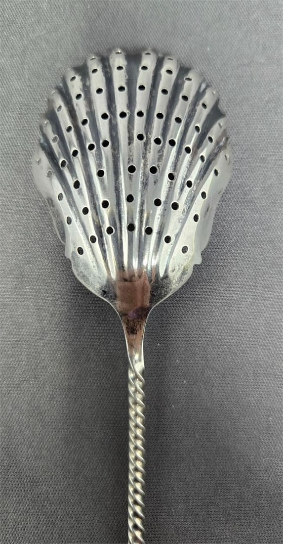 Bright Cut Silver Olive Fork / Spoon - 5