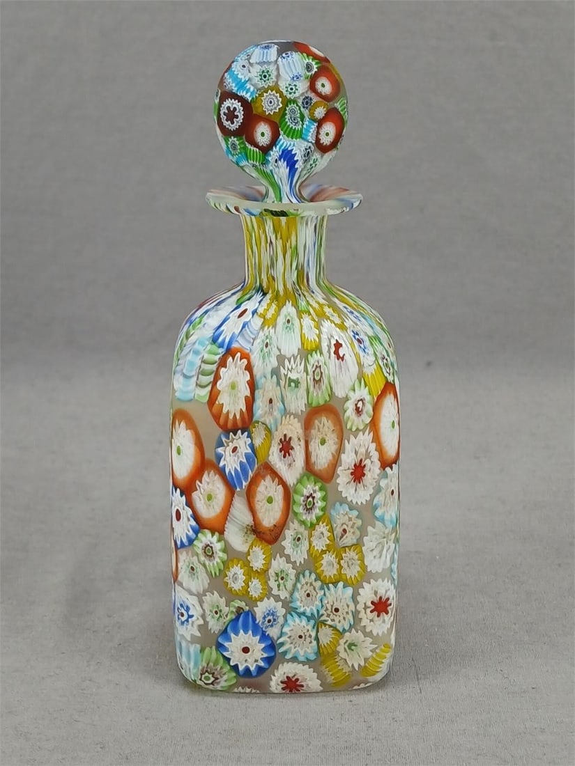 Italian Murano Millefiori Art Glass Perfume Bottle (1 of 11)
