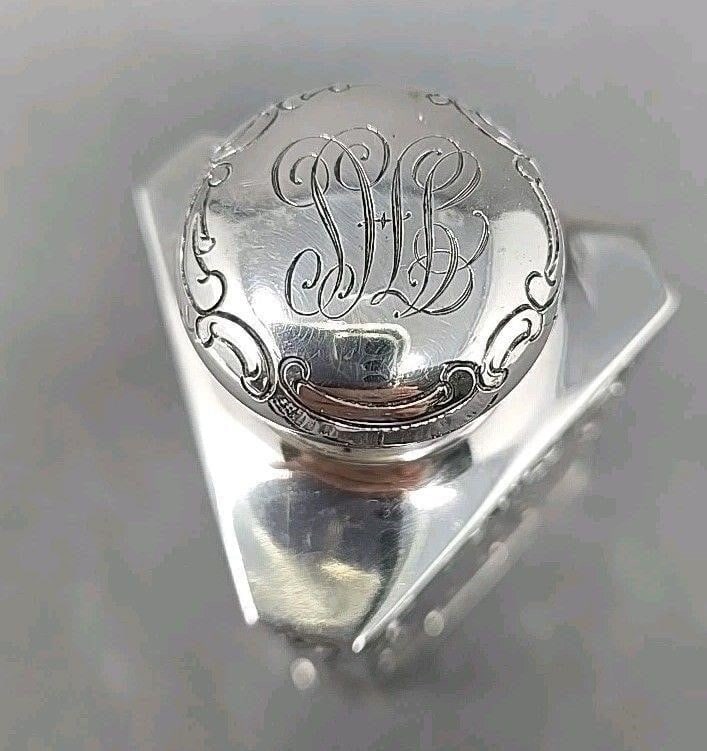 German Silver Repoussé Tea Caddy Romantic Scene - 7