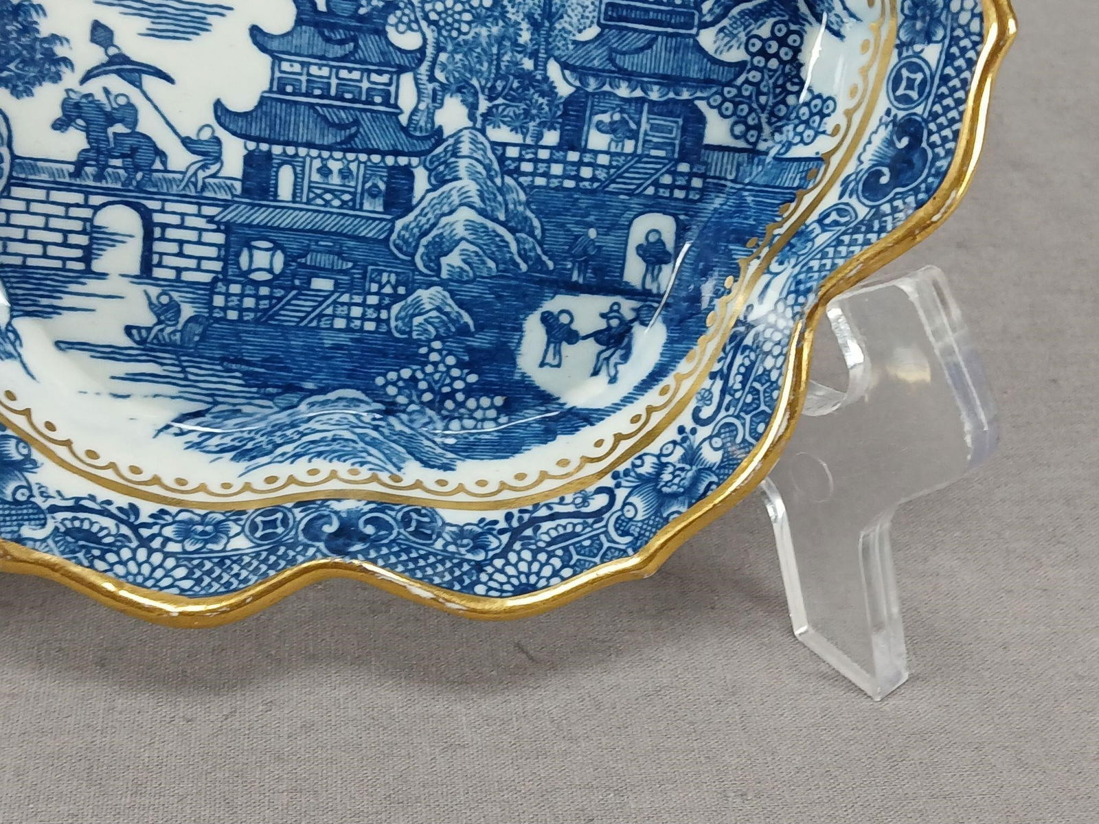 Caughley Temple Pattern Teapot Stand C.1775-1790 - 5