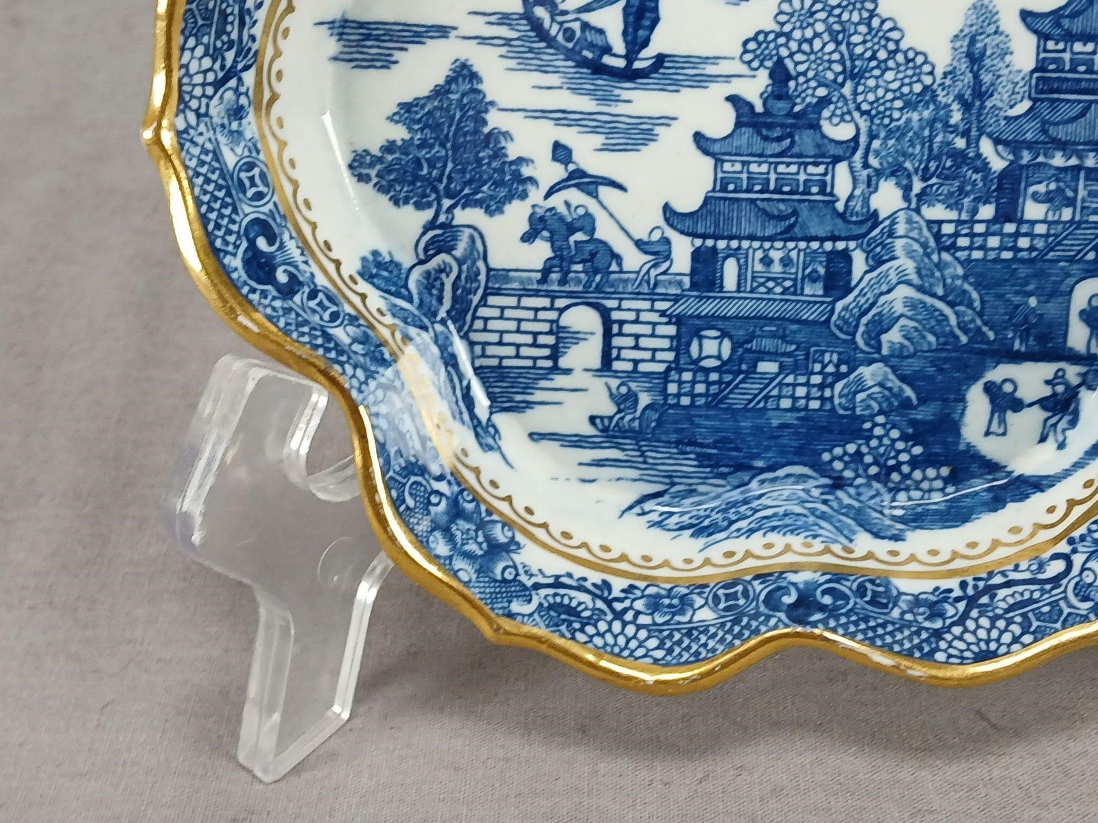 Caughley Temple Pattern Teapot Stand C.1775-1790 - 7