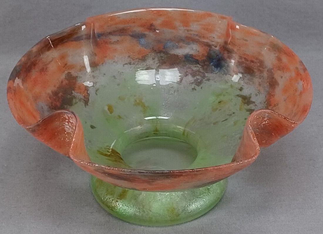 Ernst Steinwald Red Purple & Green Glass Bowl (1 of 10)