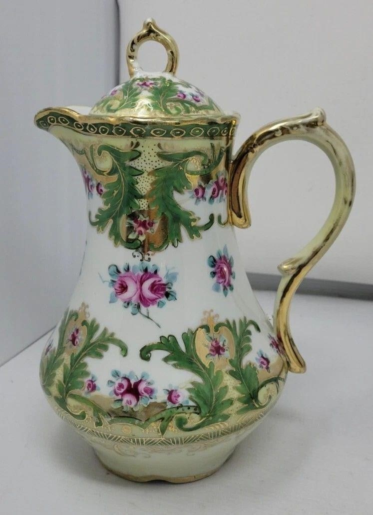 Antique Nippon Hand Painted Cocoa Chocolate Pot (1 of 11)