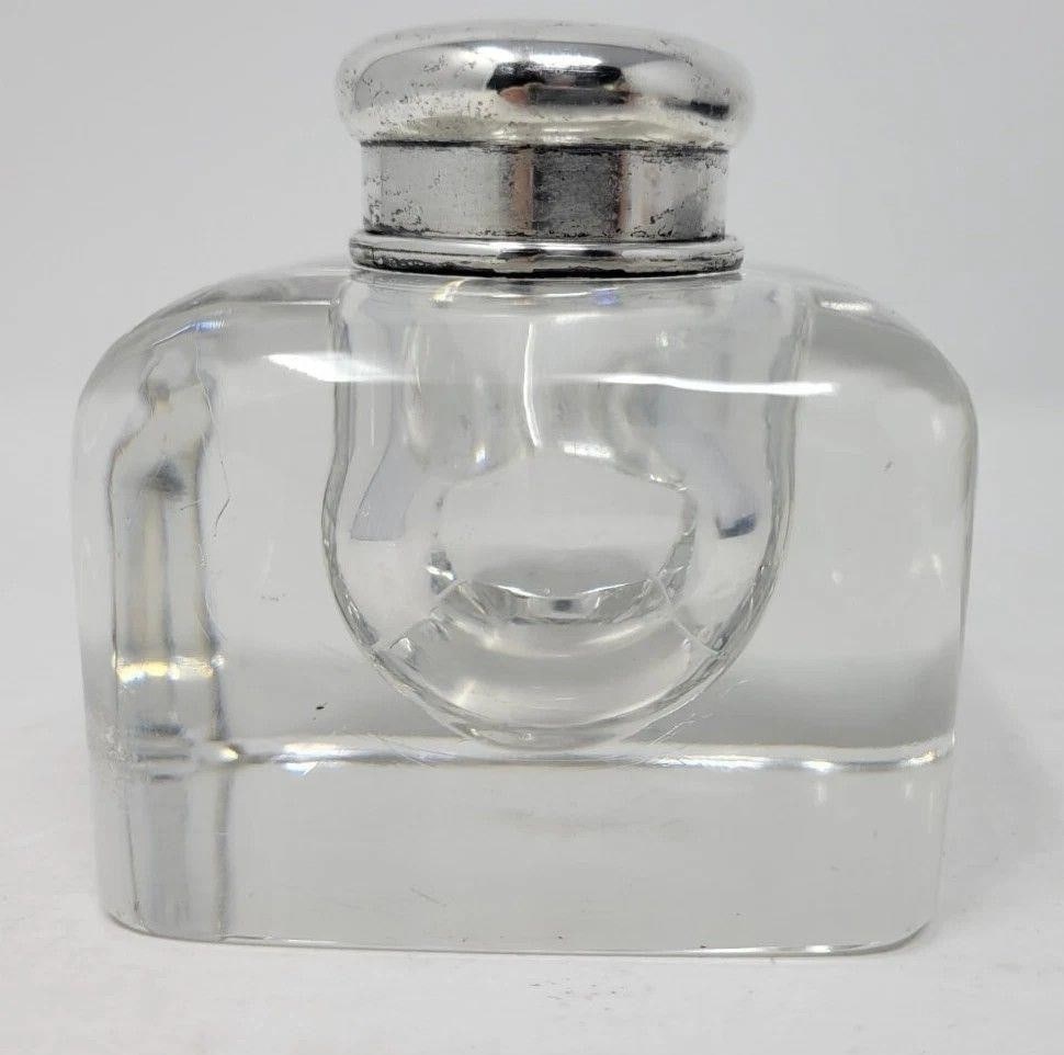 Tiffany & Co. Sterling Silver Glass Desk Inkwell (1 of 10)