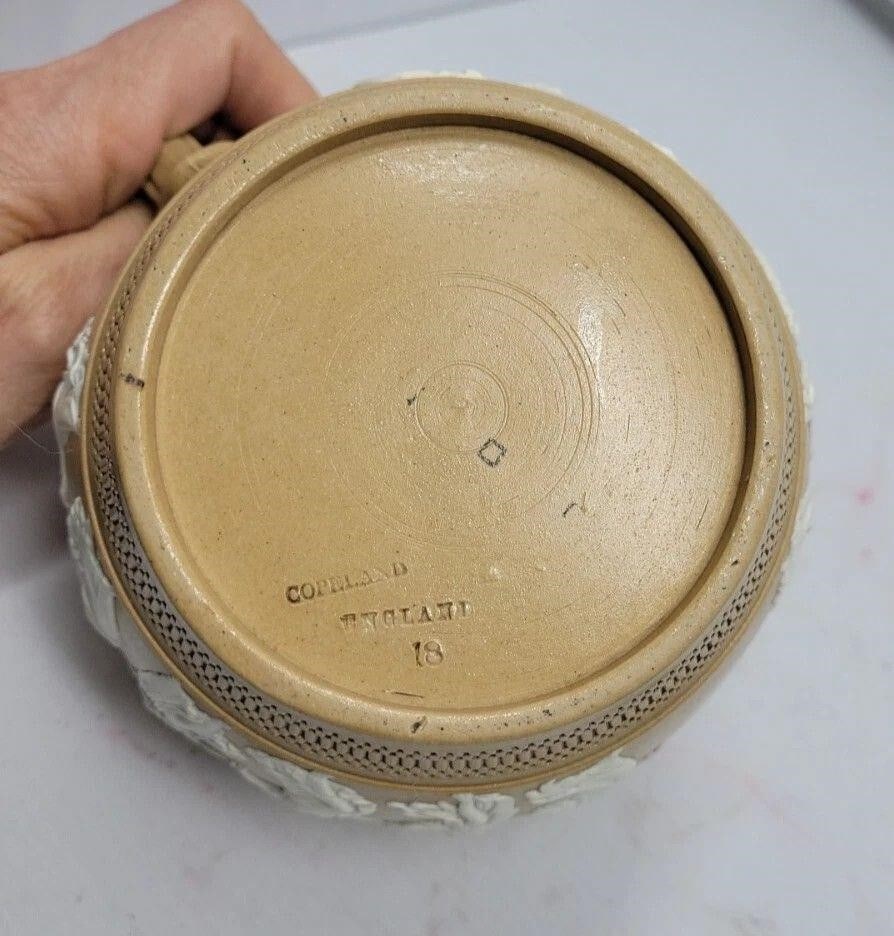 Copeland Bisque Sprigware Pitcher Jug - 10