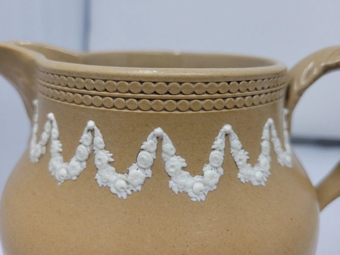 Copeland Bisque Sprigware Pitcher Jug - 3