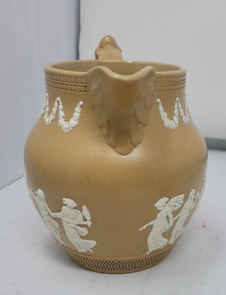 Copeland Bisque Sprigware Pitcher Jug - 8