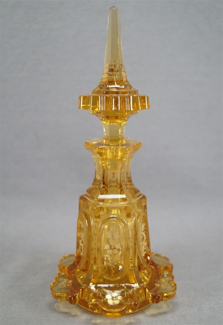 Boston & Sandwich Mold Blown Amber Glass Cologne (1 of 12)