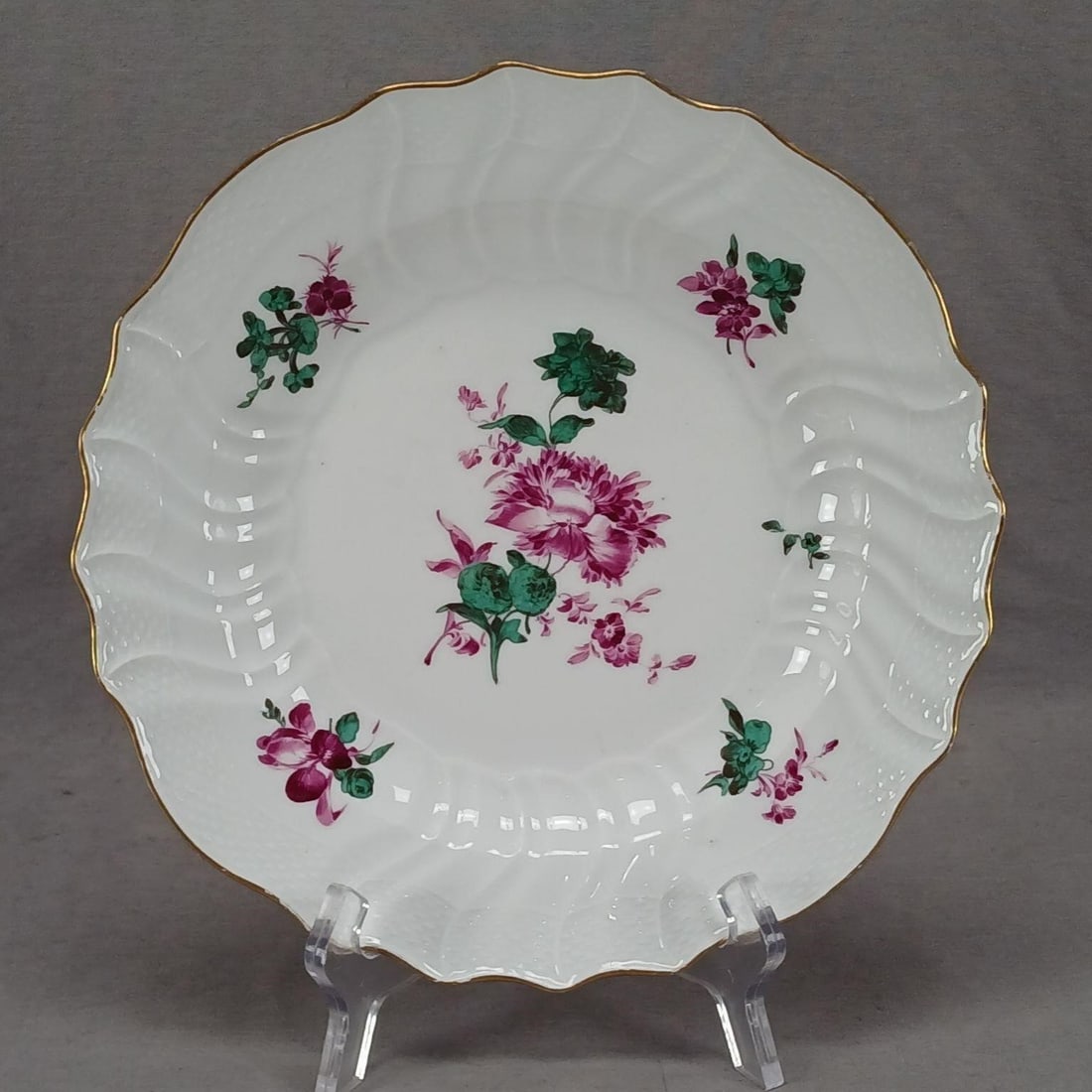 Meissen Floral 9 5/8 Inch Plate C.1763-1774 A (1 of 10)